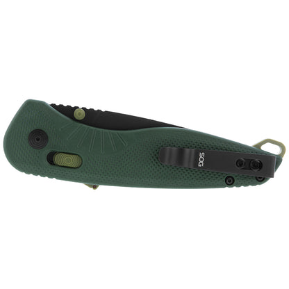 SOG Specialty Knives™ Aegis At Lever Lock 11-41-04-57 Forest Glass-reinforced Nylon D2 Semi-Stainless Steel Pocket Knife