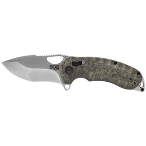 SOG Specialty Knives™ Kiku XR Lever Lock 12-27-01-57 Green Linen Micarta CTS XHP Stainless Steel Pocket Knife