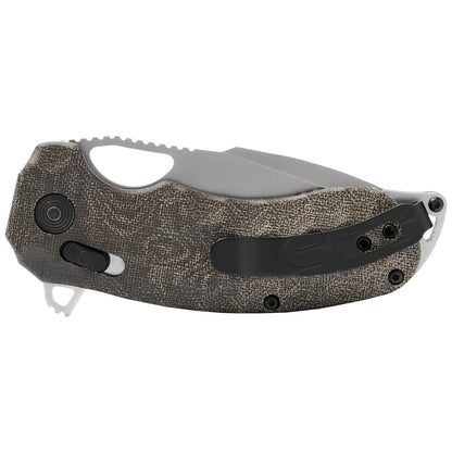 SOG Specialty Knives™ Kiku XR Lever Lock 12-27-01-57 Green Linen Micarta CTS XHP Stainless Steel Pocket Knife