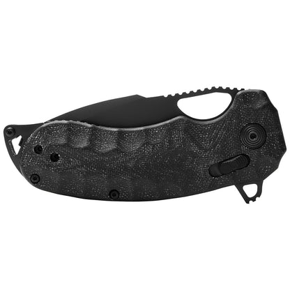 SOG Specialty Knives™ Kiku XR Lever Lock 12-27-02-57 Black Linen Micarta CTS XHP Stainless Steel Pocket Knife
