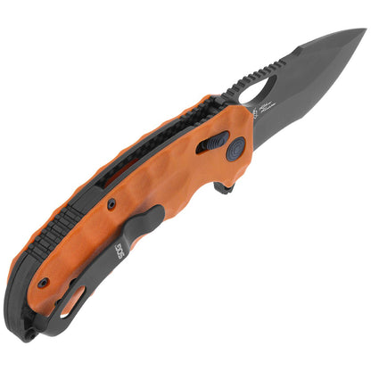 SOG Specialty Knives™ Kiku Xr Lever Lock 12-27-03-57 Orange G-10 CTS XHP Stainless Steel Pocket Knife