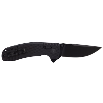 SOG Specialty Knives™ SOG-TAC XR Lever Lock 12-38-01-57 Black G-10 Cryo D2 Stainless Steel Pocket Knife