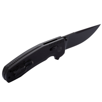 SOG Specialty Knives™ SOG-TAC XR Lever Lock 12-38-01-57 Black G-10 Cryo D2 Stainless Steel Pocket Knife