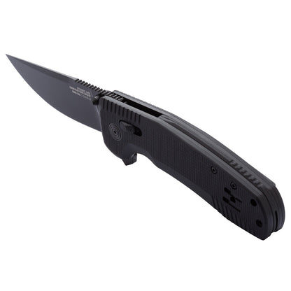 SOG Specialty Knives™ SOG-TAC XR Lever Lock 12-38-01-57 Black G-10 Cryo D2 Stainless Steel Pocket Knife