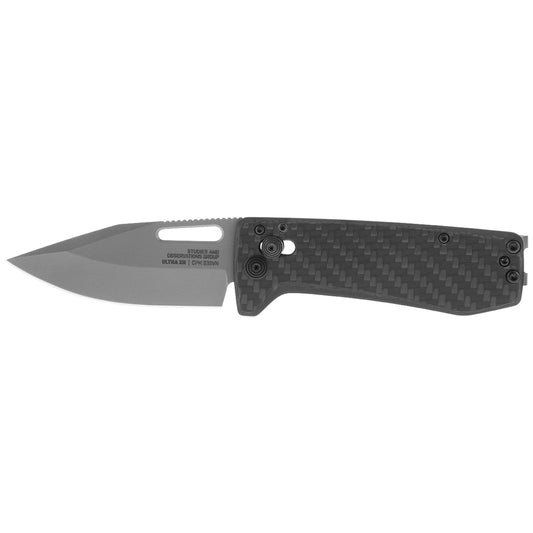 SOG Specialty Knives™ Ultra XR Lever Lock 12-63-01-57 Black Carbon Fiber Cryo CPM S35VN Stainless Steel Pocket Knife