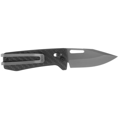 SOG Specialty Knives™ Ultra XR Lever Lock 12-63-01-57 Black Carbon Fiber Cryo CPM S35VN Stainless Steel Pocket Knife