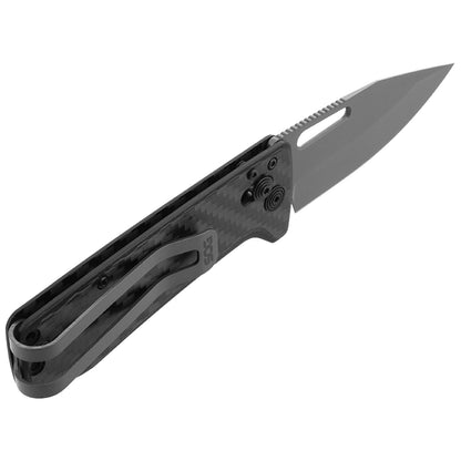 SOG Specialty Knives™ Ultra XR Lever Lock 12-63-01-57 Black Carbon Fiber Cryo CPM S35VN Stainless Steel Pocket Knife
