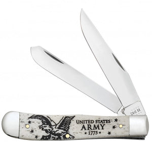 W.R. Case XX Knives United States Army Natural Bone Trapper Stainless Pocket Knife 15034