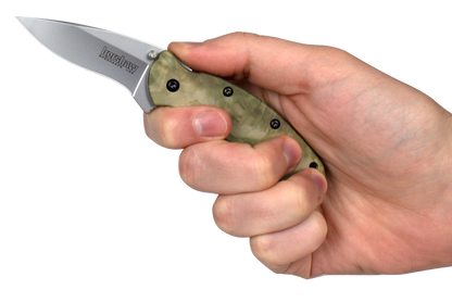 Kershaw Knives™ Scallion Liner Lock 1620C Stalkland Camo Anodized Aluminum High Carbon 420HC Steel Pocket Knife