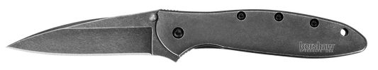 Kershaw Knives™ Leek Liner Lock 1660BLKW Blackwash Stainless Steel Sandvik 14C28N Stainless Steel Pocket Knife