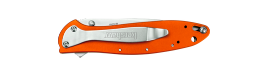 Kershaw Knives™ Leek Liner Lock 1660OR Orange Anodized Aluminum Sandvik 14C28N Stainless Steel Pocket Knife