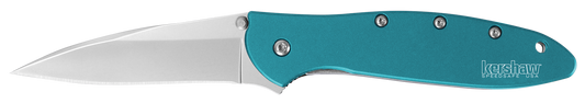 Kershaw Knives™ Leek Liner Lock 1660TEAL Teal Anodized Aluminum Sandvik 14C28N Stainless Steel Pocket Knife