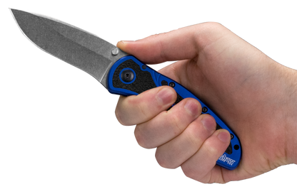 Kershaw Knives™ Blur Liner Lock 1670NBSW Navy Blue Anodized Aluminum Sandvik 14C28N Stainless Steel Pocket Knife