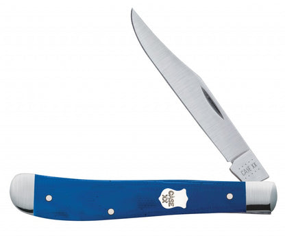 Case XX™ Knives Slimline Trapper Blue G-10 Satin Bolster Stainless 16746 Pocket Knife