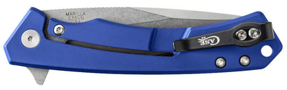 W.R. Case XX Knives Marilla 25882 Frame Lock S35VN Stainless Blue Aluminum Pocket Knife