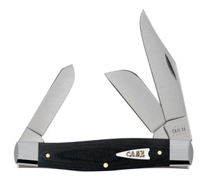 W.R. Case XX Knives Smooth Black Micarta Large Stockman Stainless Pocket Knife 27732