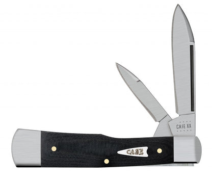 W.R. Case XX Knives Smooth Black Micarta Gunstock Stainless Pocket Knife 27735