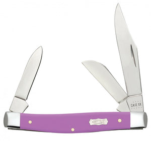 W.R. Case XX Knives Ichthus Smooth Lilac Synthetic Medium Stockman Stainless Pocket Knife 39167
