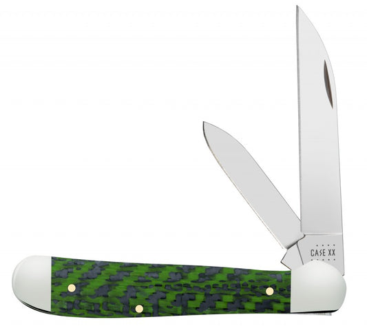 W.R. Case XX Knives Green and Black Fiber Weave Copperhead Stainless Pocket Knife 50713