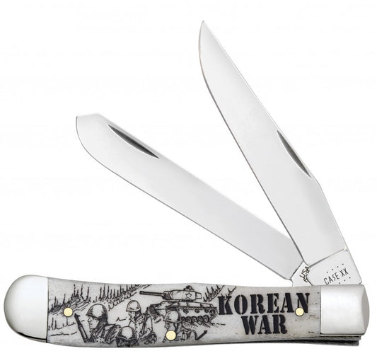 W.R. Case XX Knives Korean War Natural Bone Trapper Stainless Pocket Knife 50951