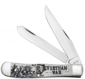W.R. Case XX Knives Vietnam War Natural Bone Trapper Stainless Pocket Knife 50952