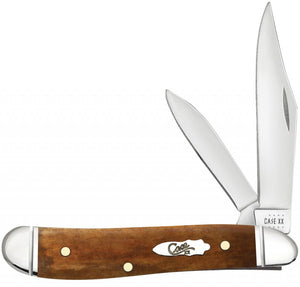 W.R. Case XX Knives Antique Bone Peanut Stainless Pocket Knife 58201