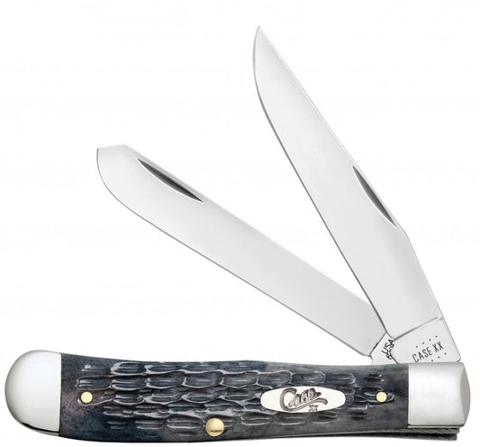 W.R. Case XX Knives Pocket Knife Worn Crandall Jigged Gray Bone Trapper Carbon Steel 58410