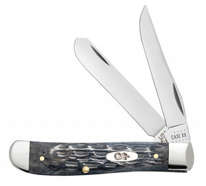 W.R. Case XX Knives Pocket Knife Worn Crandall Jigged Gray Bone Mini Trapper Carbon Steel Pocket Knife 58414