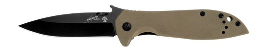 Kershaw Knives™ CQC-4K Frame Lock 6054BRNBLK Coyote Brown G-10 and Black Stainless Steel 8Cr14MoV Stainless Steel Pocket Knife