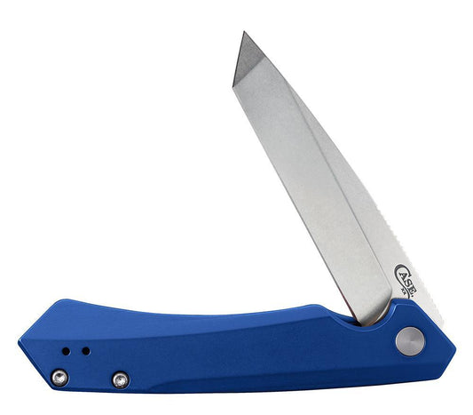 W.R. Case XX Knives Kinzua 64663 Frame Lock Blue Aluminum S35VN Stainless Pocket Knife