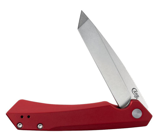 W.R. Case XX Knives Kinzua 64664 Frame Lock Red Aluminum S35VN Stainless Pocket Knife
