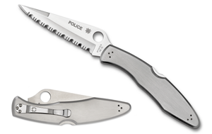 Spyderco Knives™ Police Model Lockback C07S Stainless Steel VG-10 Stainless Steel Pocket Knife