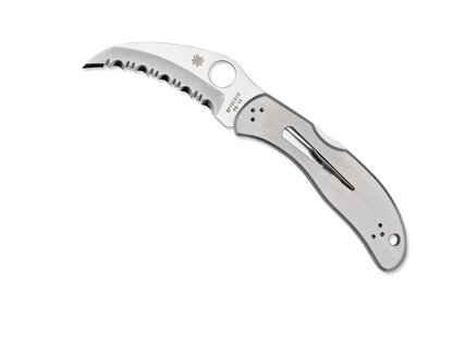 Spyderco Knives™ Harpy Lockback C08S Satin Finished Solid Stainless Steel VG-10 Stainless Steel Pocket Knife