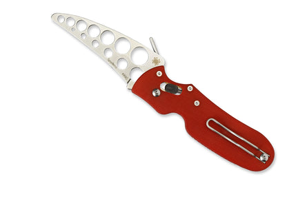 Spyderco Knives™ P'Kal Lever Lock C103TR Red G-10 440C Stainless Steel Pocket Knife