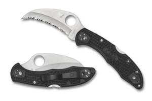 Spyderco Knives™ Tasman 2 Lockback C106SBK2 Black Fiberglass Reinforced Nylon H2 Stainless Steel Pocket Knife