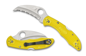 Spyderco Knives™ Tasman 2 Lockback C106SYL2 Yellow Fiberglass Reinforced Nylon H2 Stainless Steel Pocket Knife