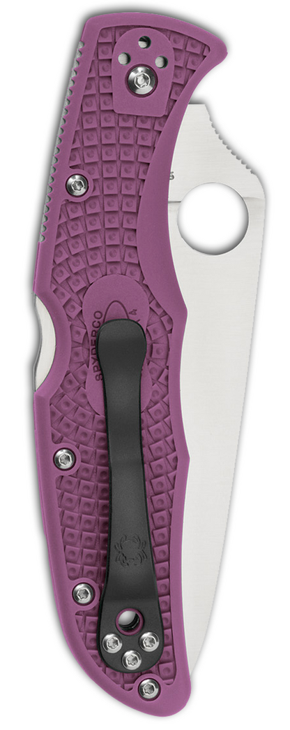 Spyderco Knives™ Endura 4 Lockback C10FPPR Purple Fiberglass Reinforced Nylon VG-10 Stainless Steel Pocket Knife
