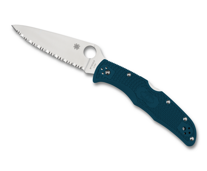 Spyderco Knives™ Endura 4 Lockback C10FSK390 Blue Fiberglass Reinforced Nylon K390 Microclean Carbon Steel Pocket Knife