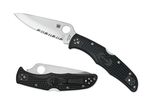 Spyderco Knives™ Endura 4 Lockback C10PSBK Black Fiberglass Reinforced Nylon VG-10 Stainless Steel Pocket Knife