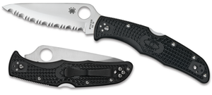 Spyderco Knives™ Endura 4 Lockback C10SBK Black Fiberglass Reinforced Nylon VG-10 Stainless Steel Pocket Knife