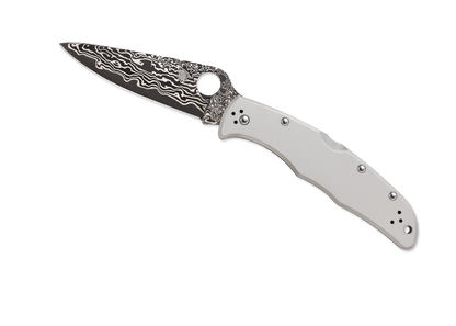 Spyderco Knives™ Endura Lockback C10TIPD 6AL-4V Titanium D.P.S. 15 Stainless Damascus Steel with VG-10 Core Pocket Knife
