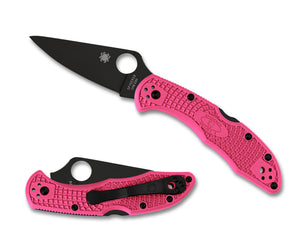 Spyderco Knives™ Delica 4 Lockback C11FPPNS30VBK Pink Fiberglass Reinforced Nylon CPM S30V Stainless Steel Pocket Knife