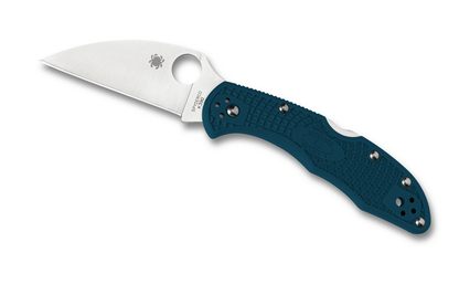 Spyderco Knives™ Delica 4 Lockback C11FPWK390 Blue Fiberglass Reinforced Nylon K390 Microclean Carbon Steel Pocket Knife