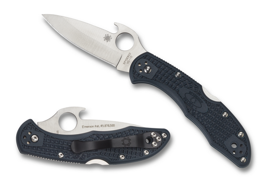 Spyderco Knives™ Delica 4 Lockback C11PGYW Gray Fiberglass Reinforced Nylon VG-10 Stainless Steel Pocket Knife