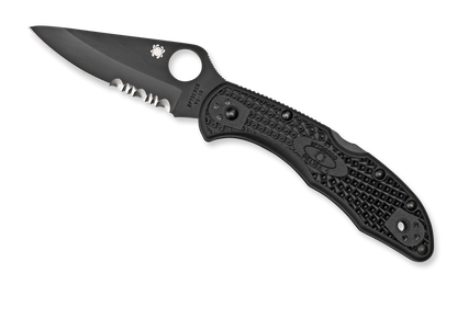 Spyderco Knives™ Delica 4 Lockback C11PSBBK Black Fiberglass Reinforced Nylon VG-10 Stainless Steel Pocket Knife