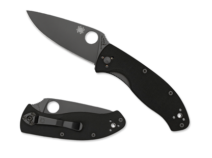 Spyderco Knives™ Tenacious Liner Lock C122GBBKP Black G-10 Laminate 8Cr13MoV Stainless Steel Pocket Knife