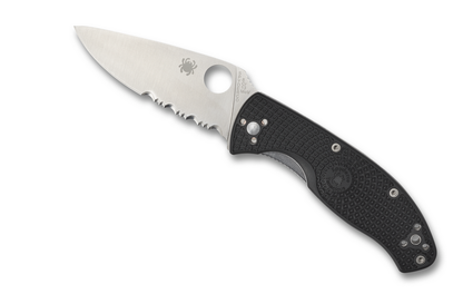 Spyderco Knives™ Tenacious Liner Lock C122PSBK Black Fiberglass Reinforced Nylon 8Cr13Mov Stainless Steel Pocket Knife