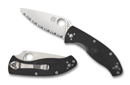 Spyderco Knives™ Tenacious Liner Lock C122SBK Black Fiberglass Reinforced Nylon 8Cr13MoV Stainless Steel Pocket Knife