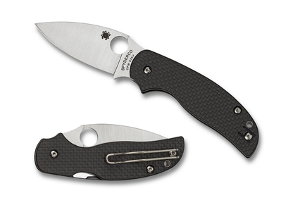 Spyderco Knives™ Sage 5 Liner Lock C123CFPCL Carbon Fiber and Black G-10 CPM S30V Stainless Steel Pocket Knife