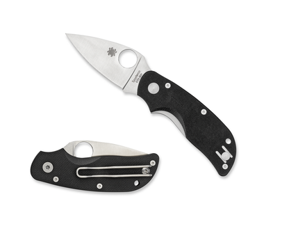 Spyderco Knives™ Cat Liner Lock C129GP Black G-10 CTS BD1N Stainless Steel Pocket Knife